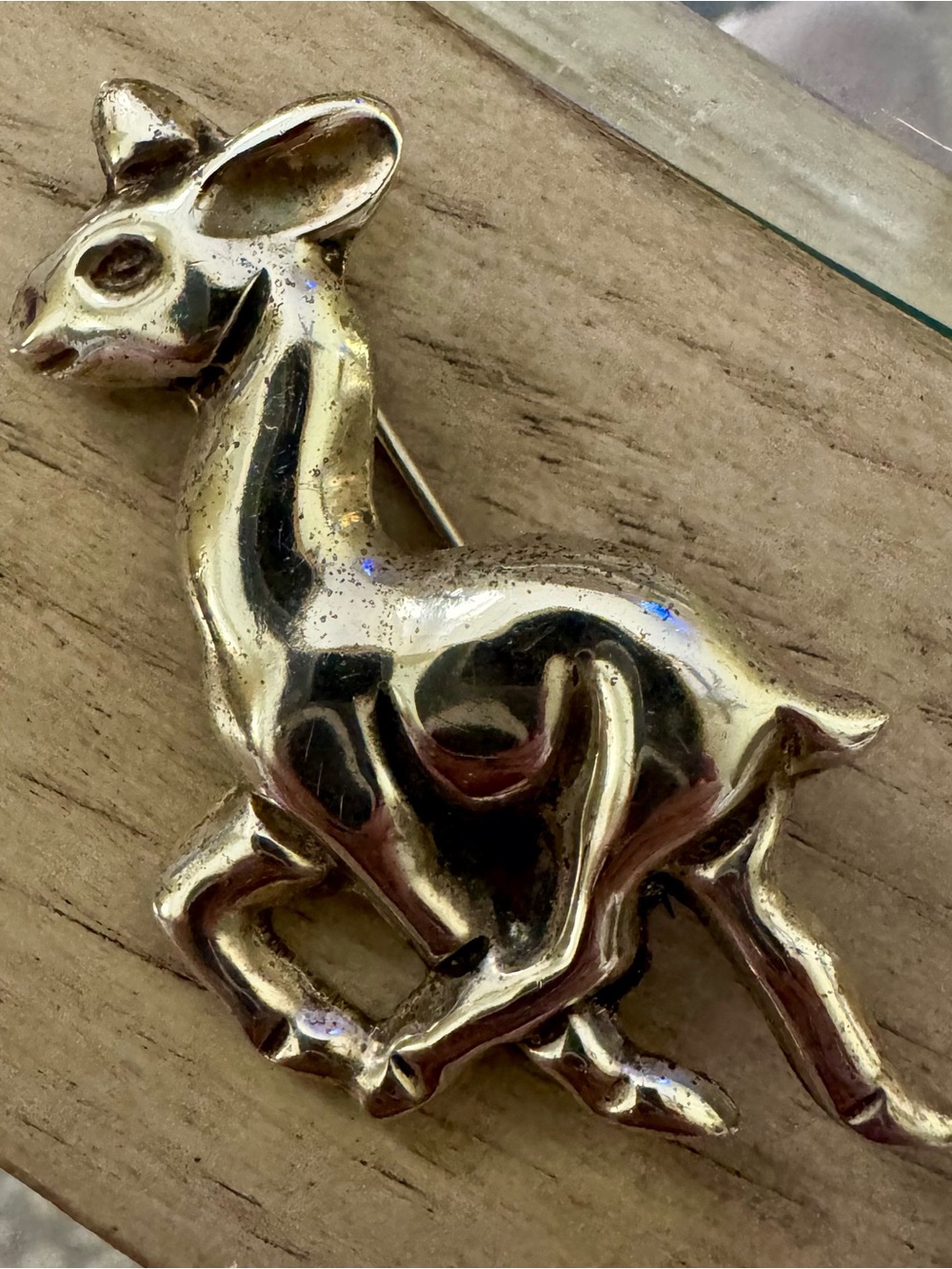 Sterling Silver Taxco Guerrero Antique Running Deer Brooch